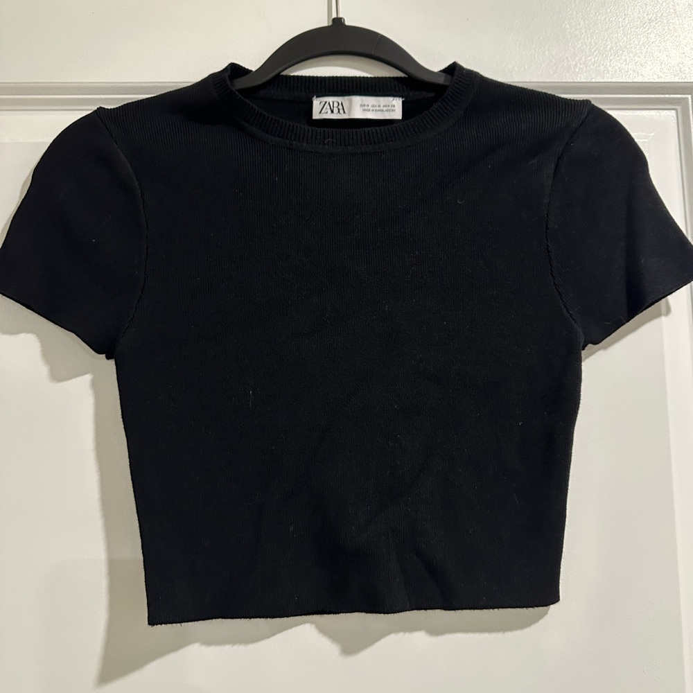 Zara Black Crop Top